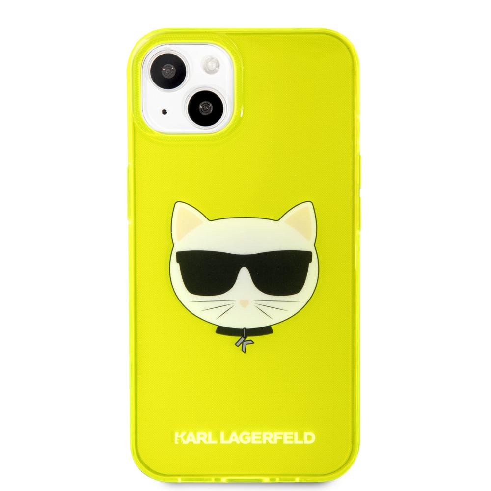 Karl Lagerfeld Karl Lagerfeld iPhone 13 Skal TPU Choupette Fluorescent Gul - Teknikhallen.se