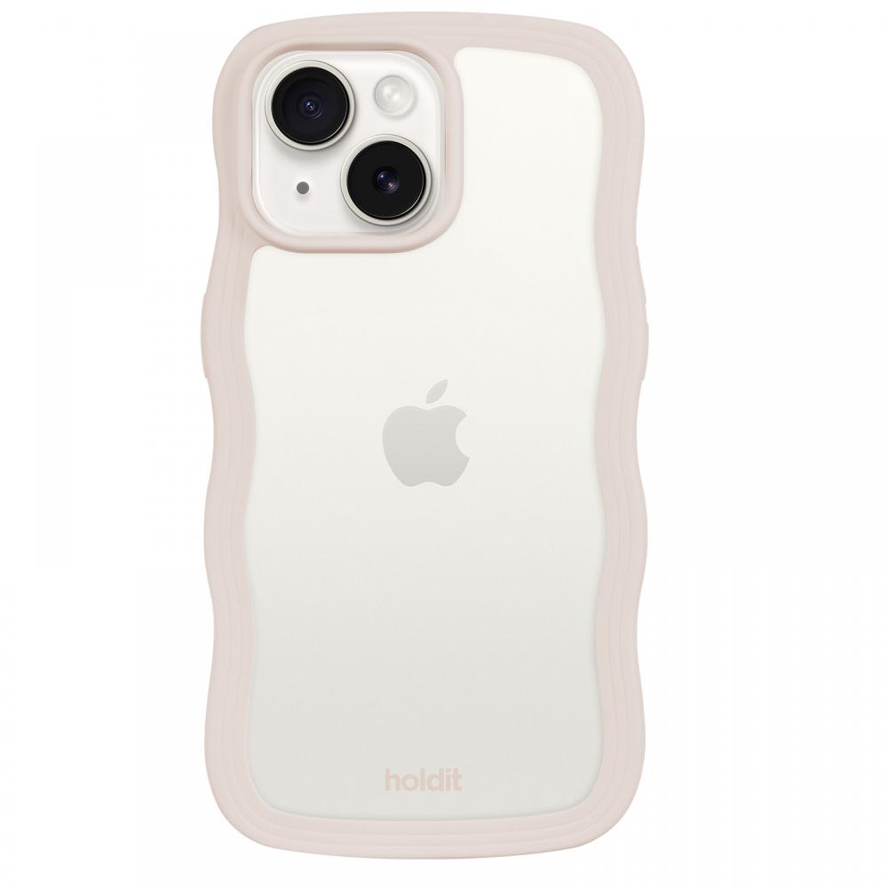 holdit holdit iPhone 15/14/13 Skal Wavy Light Beige Trans - Teknikhallen.se