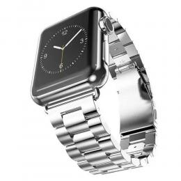  Lyxigt Metallarmband Apple Watch 42/44/45/49 mm Silver - Teknikhallen.se