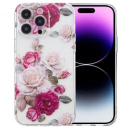  iPhone 16 Pro Skal TPU Blommer Rosa - Teknikhallen.se