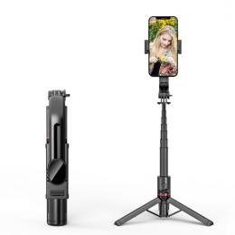  Selfie Stick Tripod 106 cm Trådlös Bluetooth Svart - Teknikhallen.se