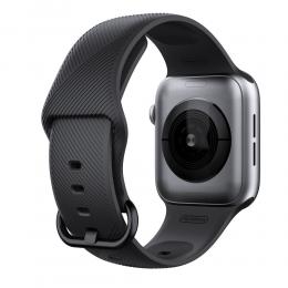  Silikon Armband Twill Textur Apple Watch 42/44/45/49 mm Svart - Teknikhallen.se
