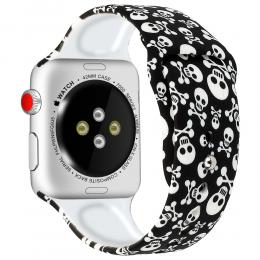  Silikon Armband Apple Watch 41/40/38 mm - Döskallar - Teknikhallen.se