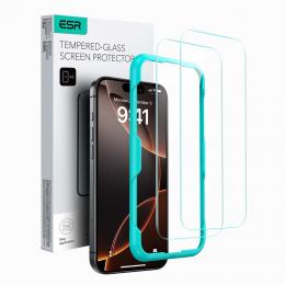 ESR ESR iPhone 16 Plus 2-PACK Skärmskydd Med Ram Härdat Glas Transparent - Teknikhallen.se