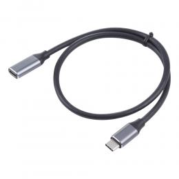  50 cm USB-C Hane - USB-C Hona Adapter Kabel Svart - Teknikhallen.se