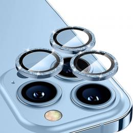 ENKAY ENKAY iPhone 14 Pro / 14 Pro Max Linsskydd Aluminium Glitter Sierra Blue - Teknikhallen.se