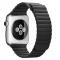  Magnetisk Loop Armband I kta Lder Apple Watch 40/38 mm - Svart - Teknikhallen.se