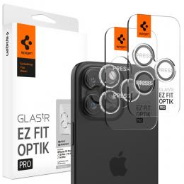 Spigen Spigen iPhone 14 Pro/Pro Max/15 Pro/Pro Max 2-PACK Optik.tR "Ez Fit" Linsskydd - Teknikhallen.se