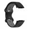  Fitbit Charge 6 / 5 Armband Silikon Tvfrgat Svart/Gr - Teknikhallen.se