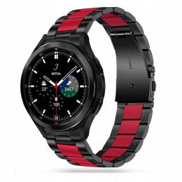 Tech-Protect Tech-Protect Galaxy Watch 4 Armband Stainless Svart/Röd - Teknikhallen.se