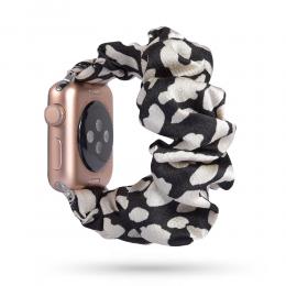  Scrunchie Black N White Armband Apple Watch 41/40/38 mm - Teknikhallen.se