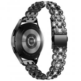  Galaxy Watch FE 40 mm Armband Metall Bling Svart - Teknikhallen.se