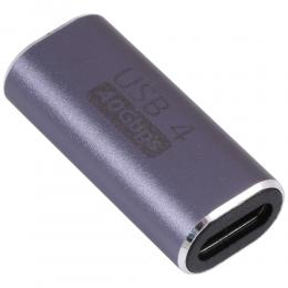  USB-C Hona - USB-C Hona Adapter USB 4.0 Aluminium Blå - Teknikhallen.se