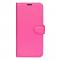  Samsung Galaxy S24 FE Fodral Litchi Lder Textur Rosa - Teknikhallen.se