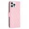  iPhone 16 Pro Max Fodral Diamond Lder Rosa - Teknikhallen.se