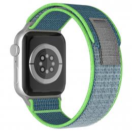 ColorPop Apple Watch 38/40/41 mm Armband Nylon Trail Loop Blå/Grön - Teknikhallen.se