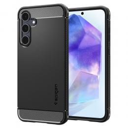 Spigen Spigen Galaxy A55 5G Skal Rugged Armor Matt Svart - Teknikhallen.se