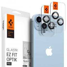 Spigen Spigen iPhone 14 / 14 Plus 2-PACK Optik.tR "Ez Fit" Linsskydd Svart - Teknikhallen.se