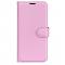  Samsung Galaxy S24 Ultra Fodral Lder Litchi Ljus Rosa - Teknikhallen.se