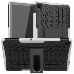  Samsung Galaxy Tab A7 10.4 Skal Rugged Kickstand Armor Vit - Teknikhallen.se