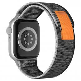 ColorPop Apple Watch 38/40/41 mm Armband Nylon Trail Loop Svart/Grå - Teknikhallen.se