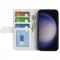  Samsung Galaxy S24 Ultra Fodral Crazy Horse Lder Vit - Teknikhallen.se