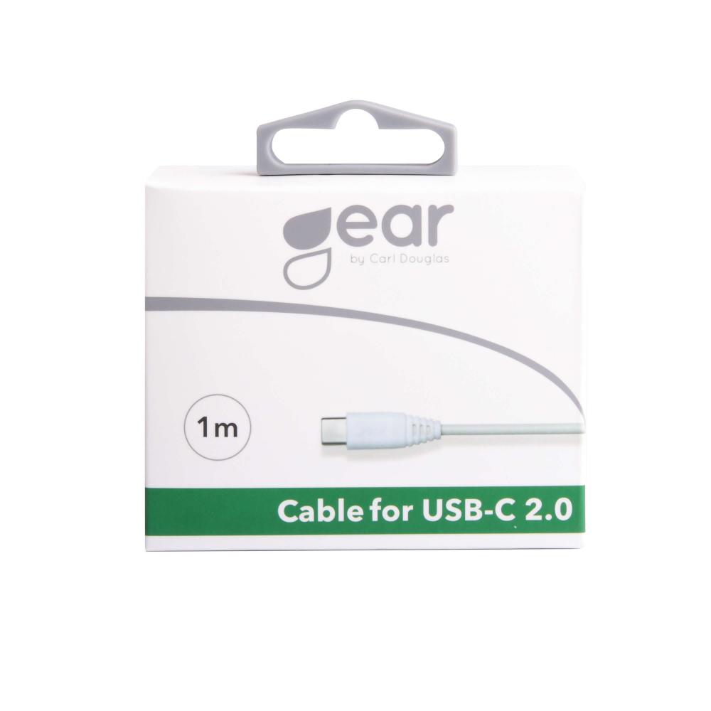 Gear GEAR Laddkabel 1m USB-C till USB-A Vit - Teknikhallen.se