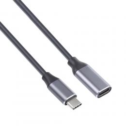  25 cm USB-C Hane - USB-C Hona Adapter Kabel Svart - Teknikhallen.se