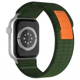 ColorPop Apple Watch 42/44/45/49 mm Armband Nylon Trail Loop Army Green - Teknikhallen.se