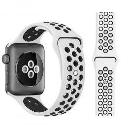  Ihåligt Silikon Armband Apple Watch 41/40/38 mm (M - Teknikhallen.se