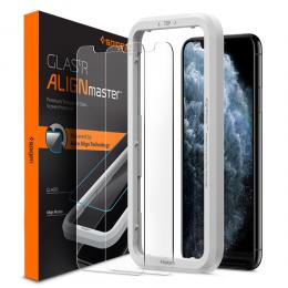 Spigen Spigen iPhone 11 2-PACK ALM Glas.tR Slim Härdat Glas - Teknikhallen.se