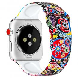  Silikon Armband Apple Watch 41/40/38 mm - Hypnotic - Teknikhallen.se
