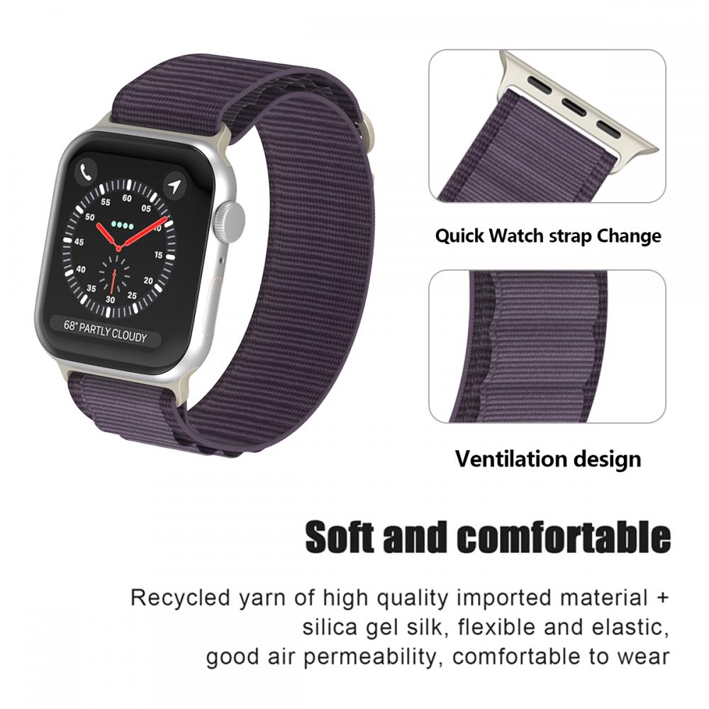 ColorPop Apple Watch 38/40/41 mm Armband Alpine Pro Loop Deep Purple - Teknikhallen.se