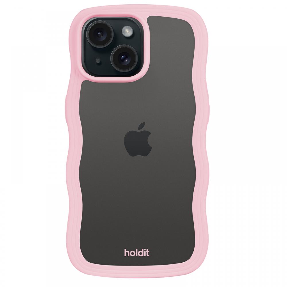 holdit holdit iPhone 15 Plus / 14 Plus Skal Wavy Pink Tra - Teknikhallen.se