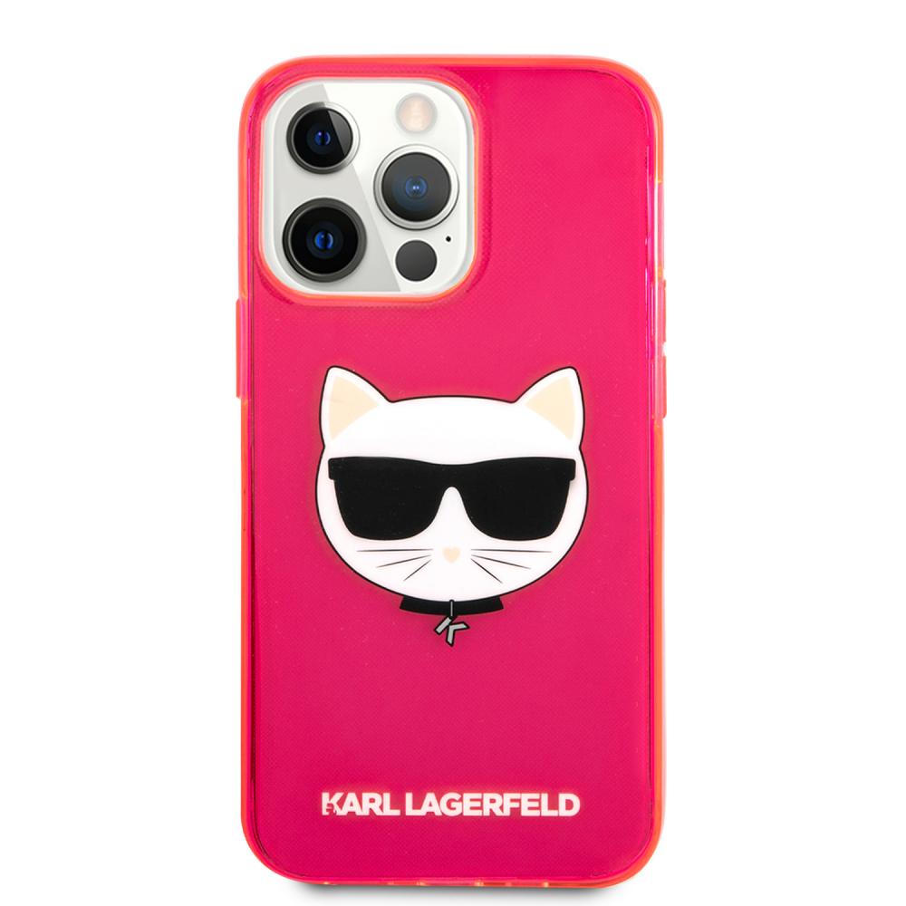 Karl Lagerfeld Karl Lagerfeld iPhone 13 Pro Skal TPU Choupette Fluorescent Rosa - Teknikhallen.se
