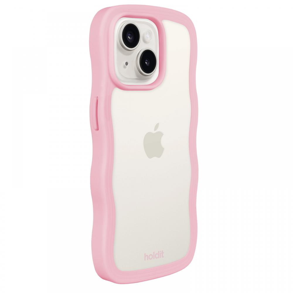 holdit holdit iPhone 15 Plus / 14 Plus Skal Wavy Pink Tra - Teknikhallen.se