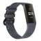  Ihligt Silikon Armband Fitbit Charge 4/3 (L) Svartbl - Teknikhallen.se