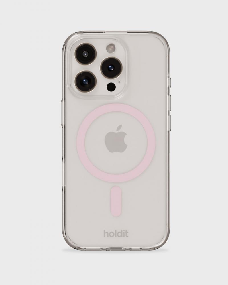 holdit holdit iPhone 16 Pro Max Skal MagSafe Rosa/Transparent - Teknikhallen.se