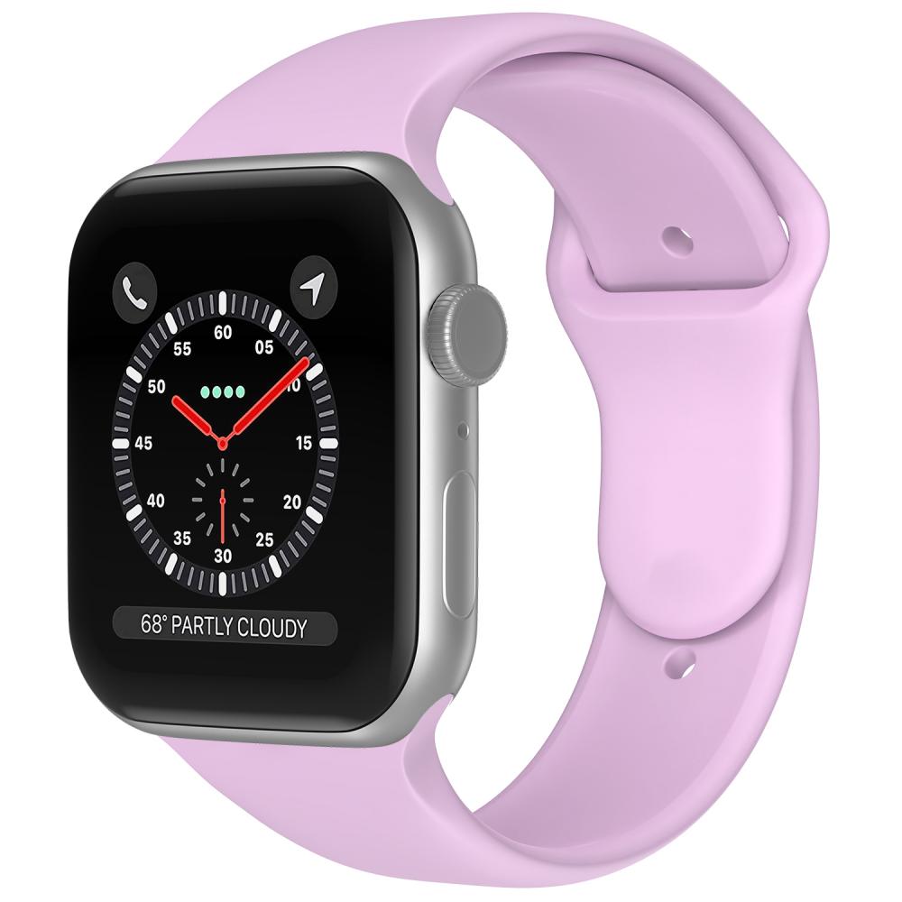 ColorPop Apple Watch 38/40/41 mm Silikon Armband (M/L) Ljus Lila - Teknikhallen.se