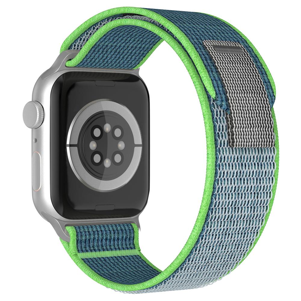 ColorPop Apple Watch 42/44/45/49 mm Armband Nylon Trail Loop Bl/Grn - Teknikhallen.se