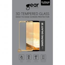 Gear GEAR Samsung S8 Skärmskydd Härdat Glas 3D Full Cover Guld - Teknikhallen.se