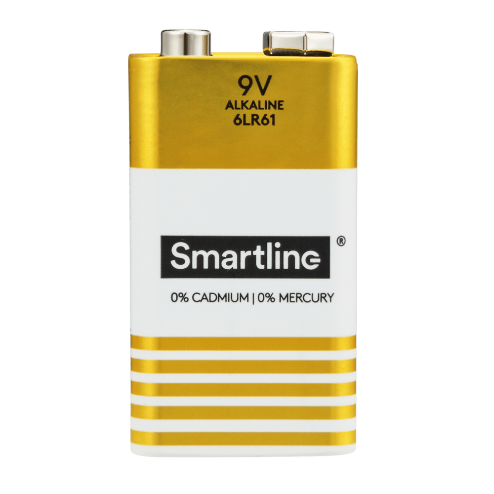 Smartline Smartline 6LR61 9V Alkaliskt Batteri 2-pack - Teknikhallen.se