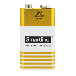Smartline Smartline 6LR61 9V Alkaliskt Batteri 2-pack - Teknikhallen.se