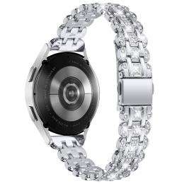  Galaxy Watch FE 40 mm Armband Metall Bling Silver - Teknikhallen.se