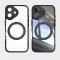  iPhone 16 Plus Skal MagSafe Kickstand Transparent / Svart - Teknikhallen.se