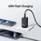USAMS USAMS 1m 60W USB-C - USB-C Kabel Vit - Teknikhallen.se