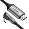 UGREEN UGREEN 1.5m 4K 60Hz USB-C - HDMI Kabel Elbow Svart - Teknikhallen.se