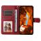  Xiaomi Redmi Note 14 4G Fodral Läder Folio Röd - Teknikhallen.se