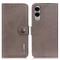 KHAZNEH KHAZNEH Samsung Galaxy S25 Edge Fodral Läder Khaki - Teknikhallen.se