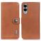 KHAZNEH KHAZNEH Samsung Galaxy S25 Edge Fodral Läder Brun - Teknikhallen.se